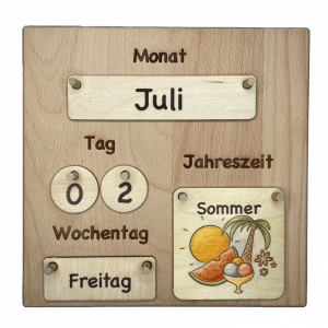 Montessori Kalender für tägliche Routinen
