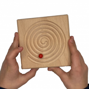 Montessori Geschicklichkeit und Motorik Spirale aus Buchenholz