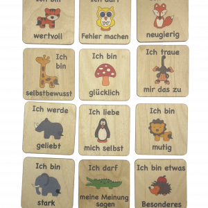 Affirmationskarten als Set 6x6cm
